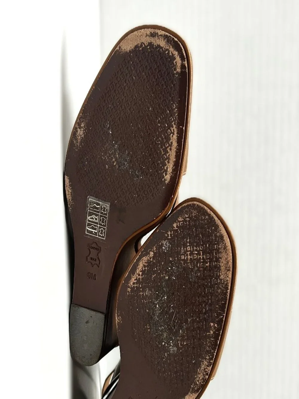 Tory Burch brown leather Gabrielle wedge sandal size 9